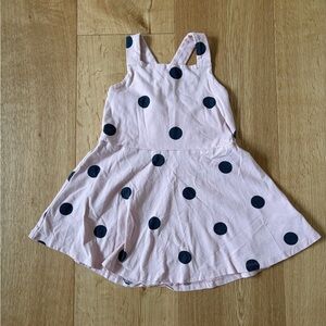 Gap pink polka dot cross dress 3T